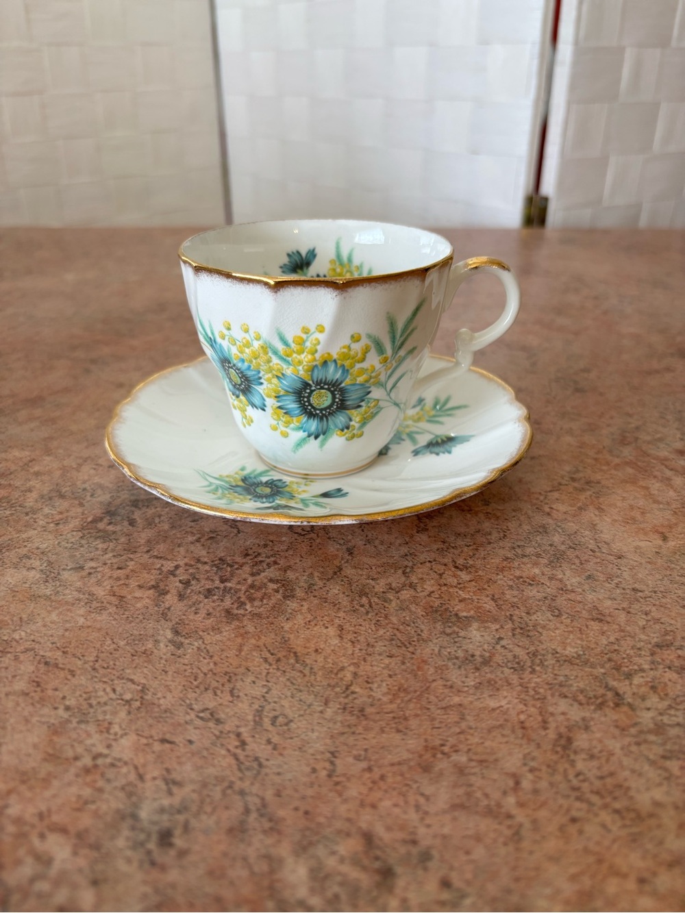 Vintage Consort fine bone china teacup and saucer set Staffordshire